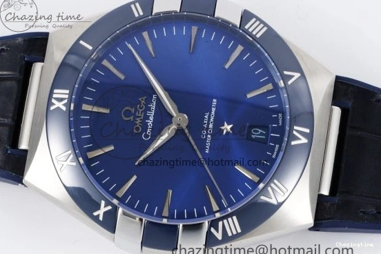 0114 Constellation Blue Ceramic SS 8F 1:1 Best Edition Blue Dial on Blue Gummy Strap A TravelReady 7800